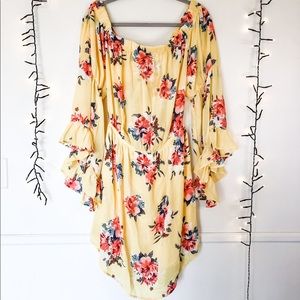 Plus Size Yellow Off The Shoulder Dress 💛